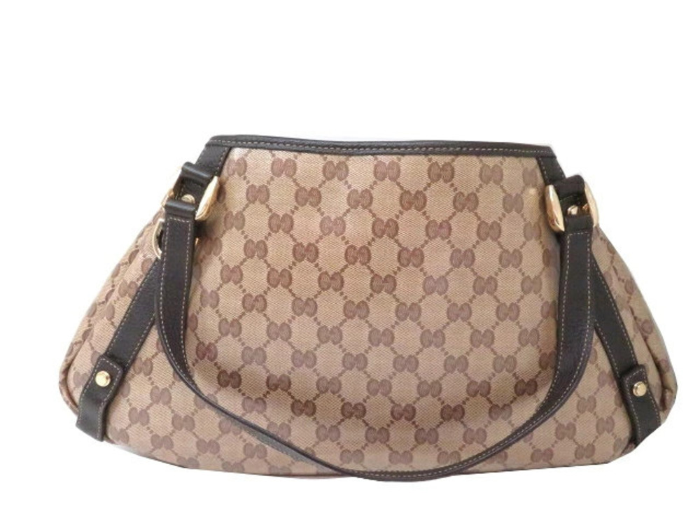 Gucci bag shoulder tote GG crystal canvas calfskin